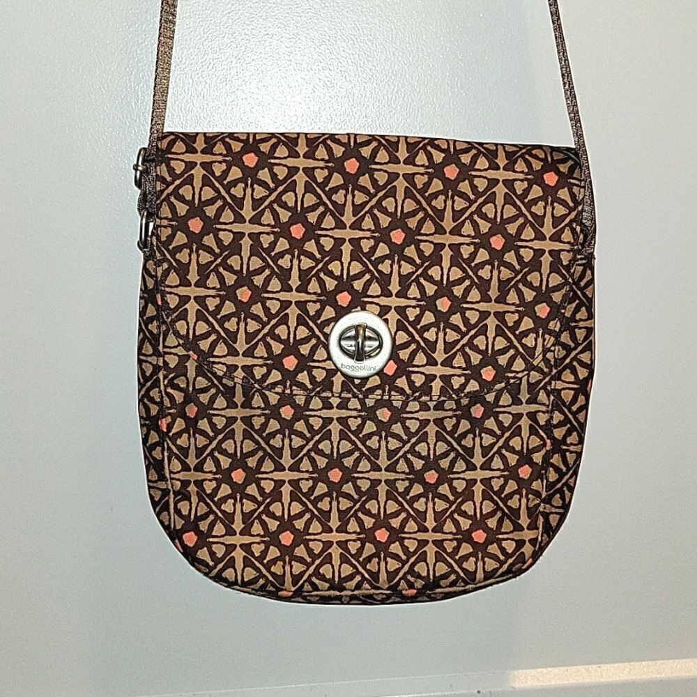 Baggallini Crossbody nylon Bag Brown Coral
